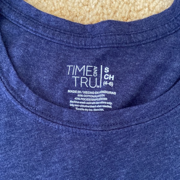 Time and tru women’s size small color blue/gray T-shirt - Picture 2 of 3